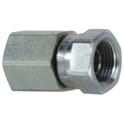 Swivel Adapter, 1-1/4-in Female NPTF x 1-1/4-in Female NPSM Swivel, Steel