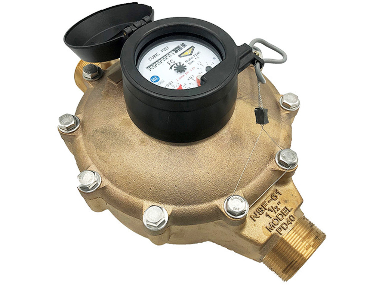 1-1/2" NTEP Approved Positive Displacement Water Meter (NPT)