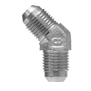 45-deg Union Elbow, 1/4-in Male JIC x 1/4-in Male JIC, Steel