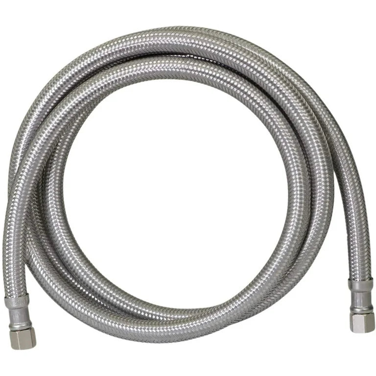 60" Ice Maker Braided Hose Connector (1/4" x 1/4" Compression)