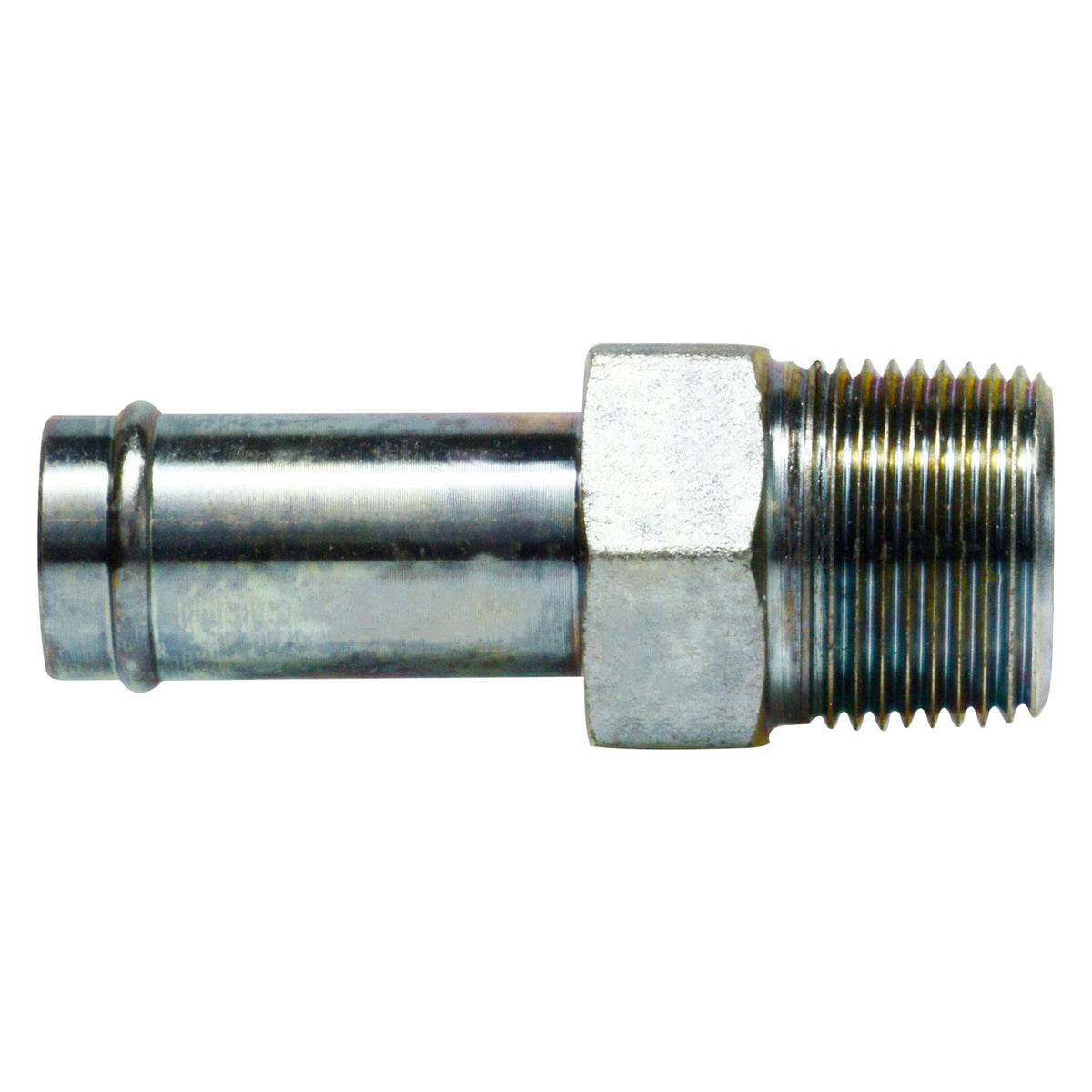 Beaded Insert Adapter, 3/8-in Beaded Stem x 1/4-in Male NPTF, Steel