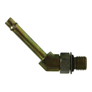 45-deg Elbow, 1/2-in Hose Barb x 1/2-in Male Adjustable O-Ring Boss, Steel
