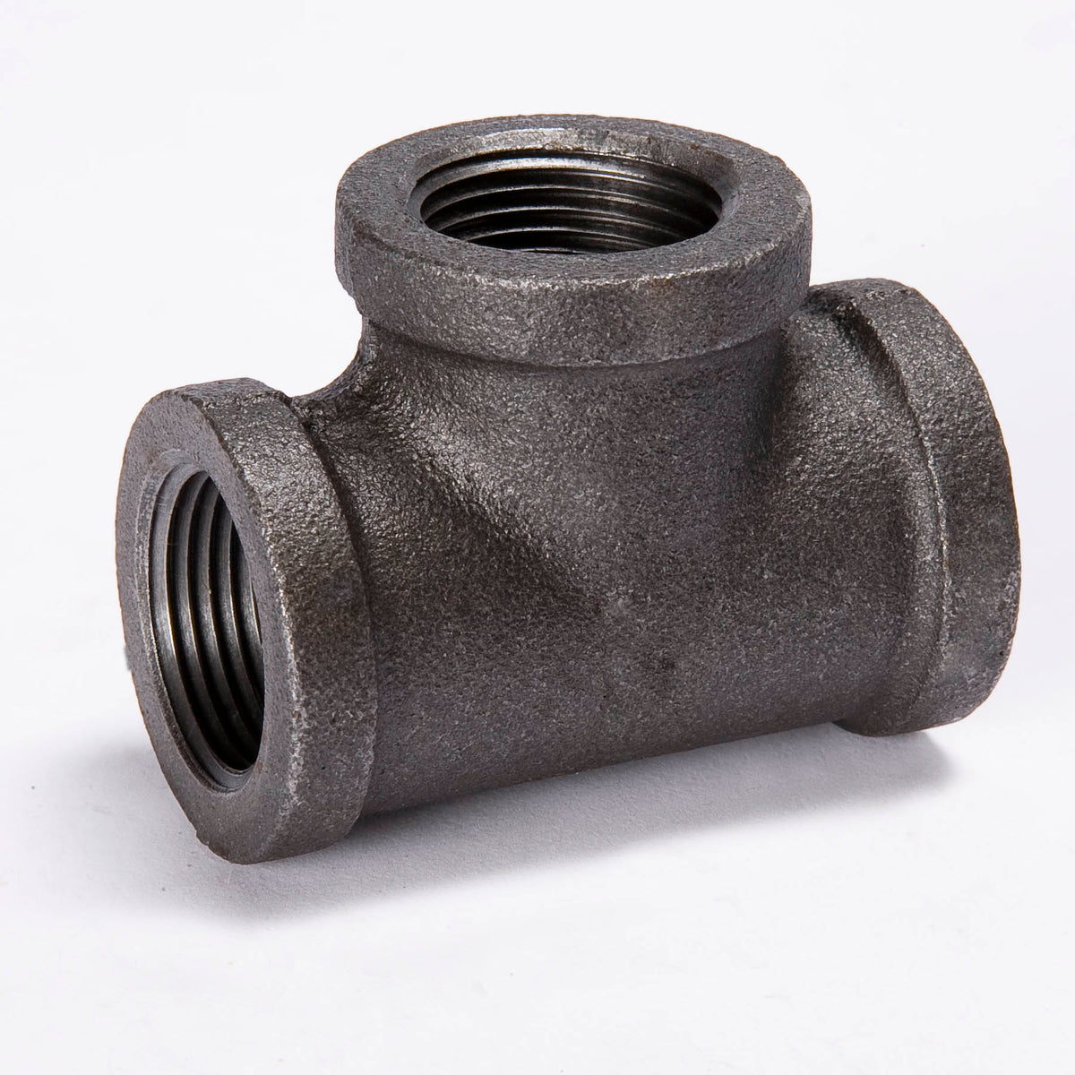 2-in x 1-1/2-in x 3/4-in FIP Black Iron 3-Way Reducing Tee - Bulk - Fittings N' Valves