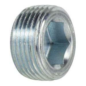 Flush Hollow Hex Plug with 7/8 Taper, Steel