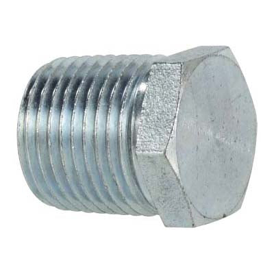 Hex Head Plug, 1-1/4 in MPT, Steel