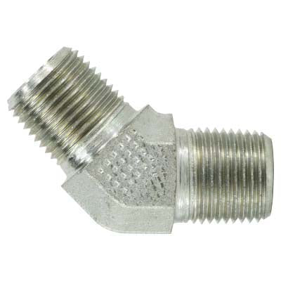45 deg Elbow, 1/8 in MPT x 1/8 in MPT, Steel