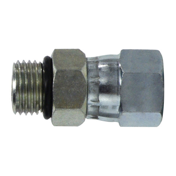 Swivel Adapter, 1-1/4-in Male O-Ring Boss x 1-1/4-in Female JIC Swivel, Steel