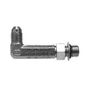 90-deg Extra Extra Long Elbow, 1/2-in Male JIC x 1/2-in Male Adjustable O-Ring Boss, Steel