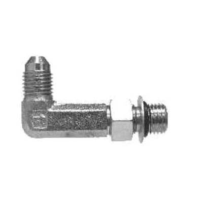90-deg Extra Long Elbow, 1/2-in Male JIC x 5/8-in Male Adjustable O-Ring Boss, Steel
