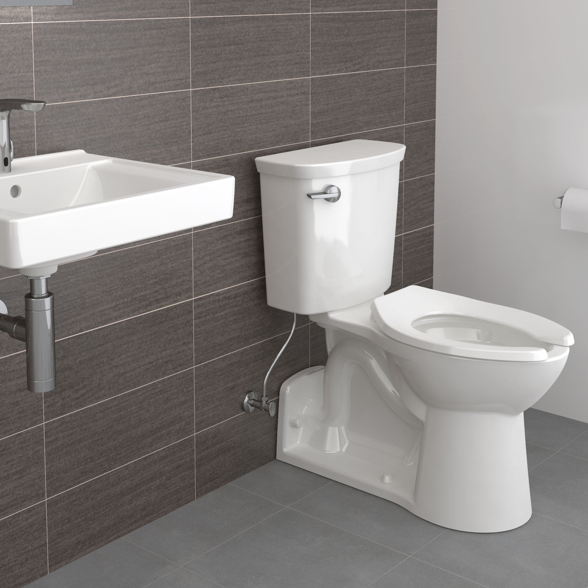 American Standard Heavy-Duty Commercial Elongated Open Front Toilet Seat