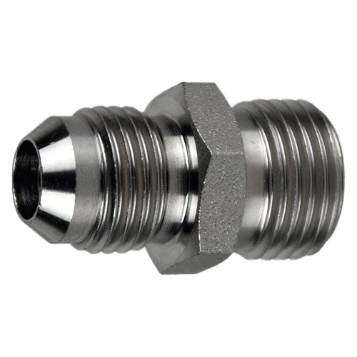 Straight Adapter, 1/4-in Male JIC x L10 Male Metric, Steel