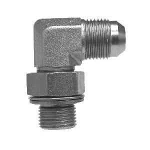 90-deg Elbow, 1/4-in Male JIC x M14 Male Adjustable O-Ring Boss, Steel