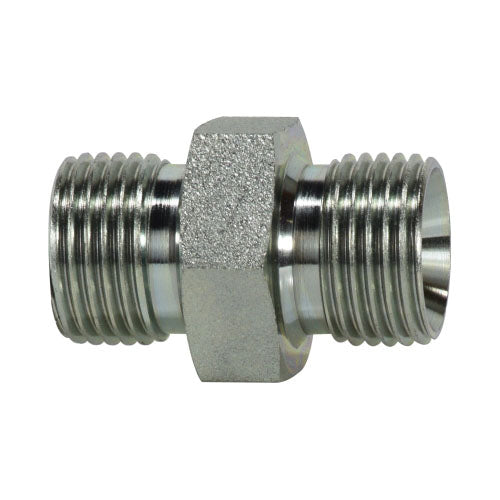 Hex Nipple, 3/4-in Male BSPP x 5/8-in Male BSPP, Steel