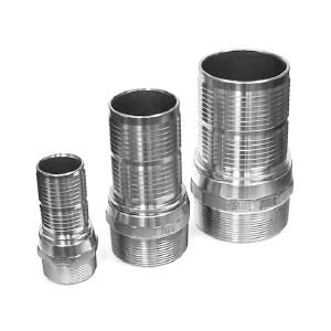 2 CRIMPLOK COMB NIPPLE THREADED SS316