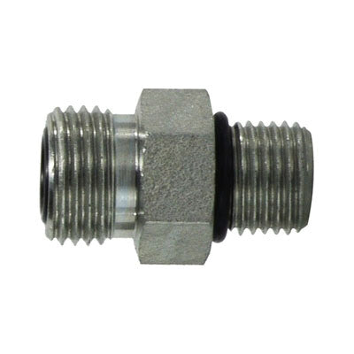 Straight Adapter, 1/2-in Male O-Ring Face Seal x 1/2-in Male O-Ring Boss, Steel