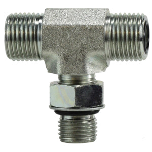 Branch Tee, 1-1/4-in Male O-Ring Face Seal x 1-1/4-in Male O-Ring Face Seal x 1-1/4-in