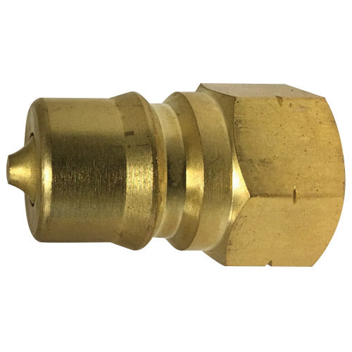 ISO-B Interchange Quick Disconnect Pipe Plug, 3/8-in Body x 3/8-in Female NPT, Brass
