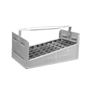 1-1/4" 40-Compartment Steel Nipple Caddy Tote Tray