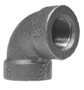 2" Black Extra Heavy Steel 90 Degree Elbow