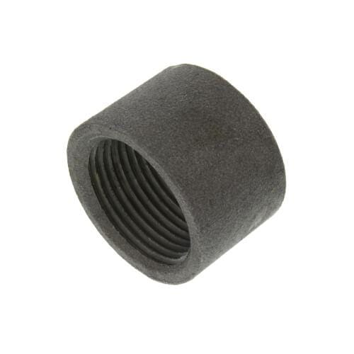 4" Black Taper Tapped Merchant Half Coupling