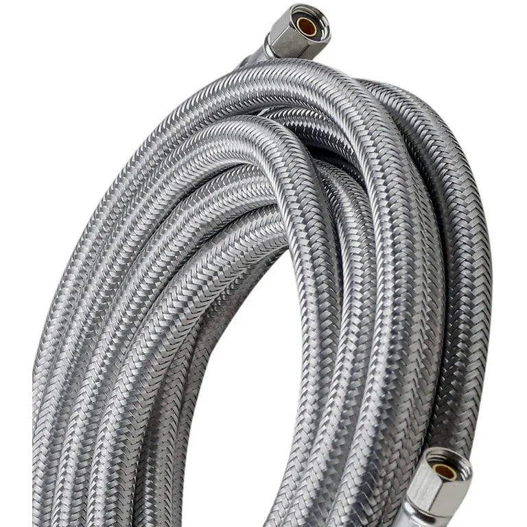 60" Ice Maker Braided Hose Connector (1/4" x 1/4" Compression)