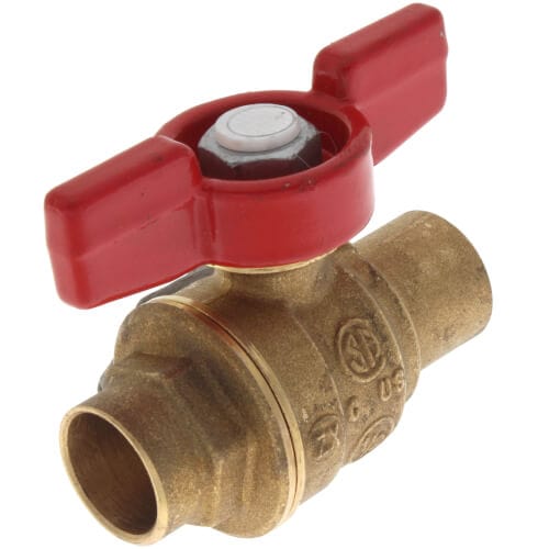 1" Sweat Full Port Ball Value W/ Tee Handle, Lead Free
