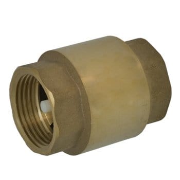 1-1/4" IPS Brass In-Line Spring Check Valve