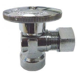 1/2" FIP x 3/8" Compression Chrome Plated Brass Supply Stop