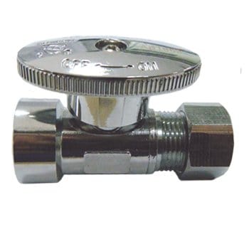 1/2" FIP x 3/8" OD Compression Chrome Plated Brass Supply Stop