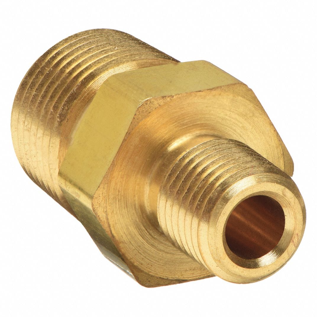 1/4" x 1/8" Brass Hex Nipple