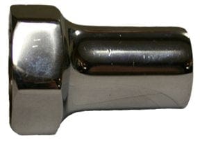 Prier Valve Stem Cap, Elongated Lock Shield for Loose Key Polished Chrome Valves