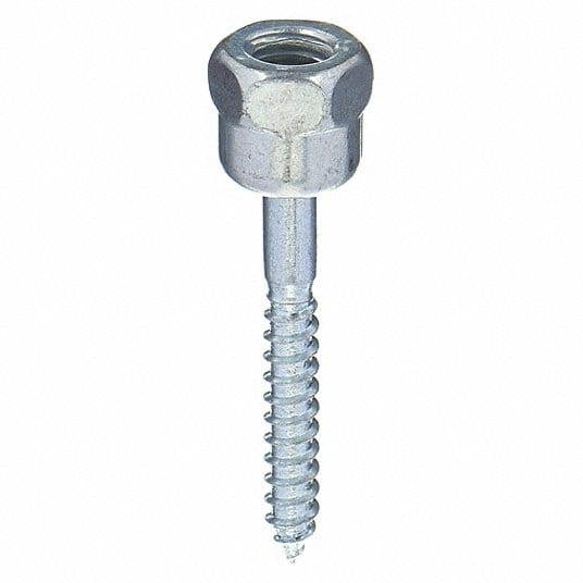 1/4 in. x 3 in. Vertical Rod Anchor Super Screw 1/2 in. Threaded Rod Fitting for Wood (25-Pack)