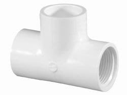 3/4" STPVC Schedule 40 Tee SLIP x FPT x SLIP