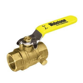 1/2" IPS Full Port Brass Ball Valve W/Bleeder