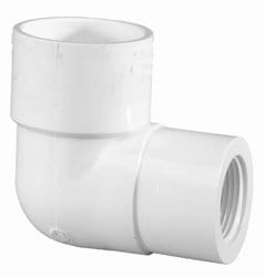 2" X 1-1/4" PVC Schedule 40 90° Elbow SLIP x FPT