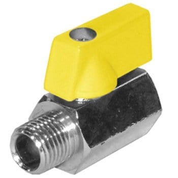 1/8" MIP x FIP Chrome Plated Mini Ball Valve