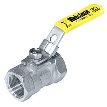 1-1/4" IPS Standard Port 316 Stainless Steel 1-Piece Ball Valve