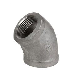 3" 150# 316 Stainless Steel Cast Threaded 45 Elbow Heavy