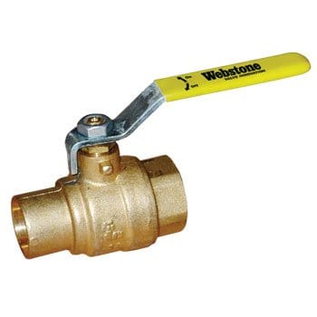 1" SWT x FIP Full Port Brass Ball Valve - Fittings N' Valves