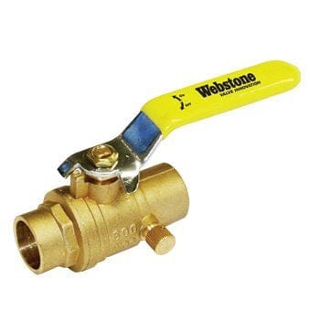 3/4" C x C Full Port Brass Ball Valve W/Bleeder