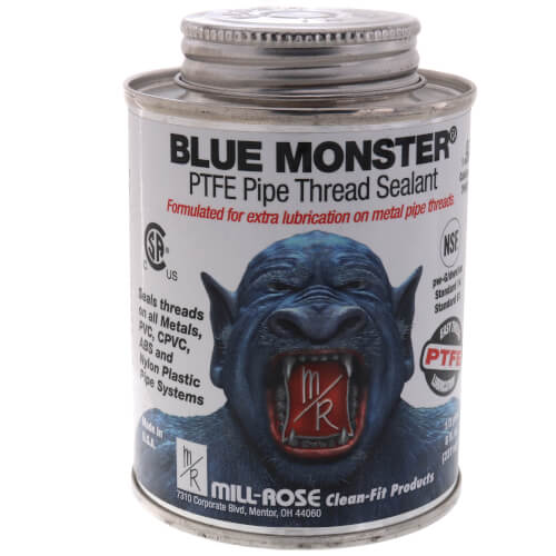 1/2 pint / 8 fl. oz. Blue Monster Heavy-Duty Industrial Grade Thread Sealant with PTFE
