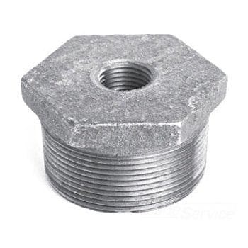 1-1/2" X 1-1/4" Galvanized Malleable Iron Hexagon Bushing