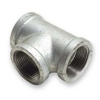 1/2" Galvanized Malleable Iron Straight Tee