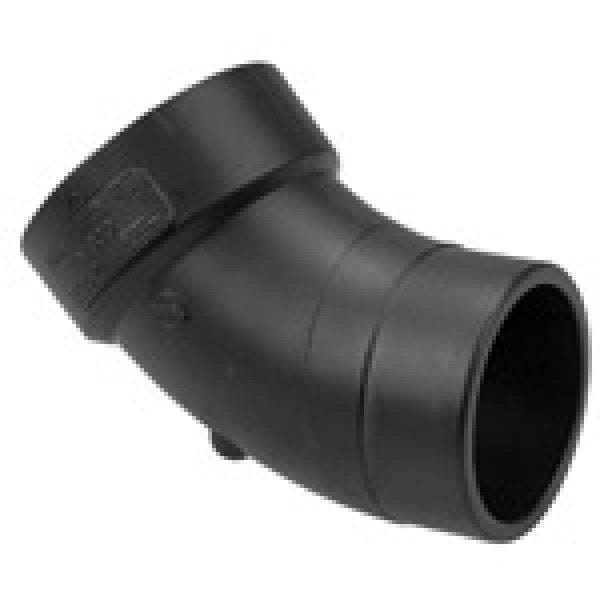 ABS 45-Degree Street Ell - Spigot x Hub - 6" - Fittings N' Valves