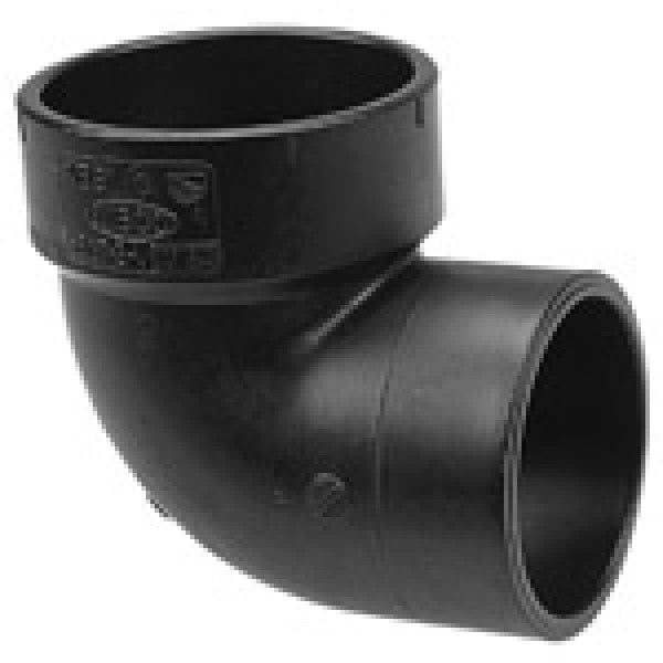 ABS 90-Degree Street Vent Ell - Spigot x Hub - 1-1/2"