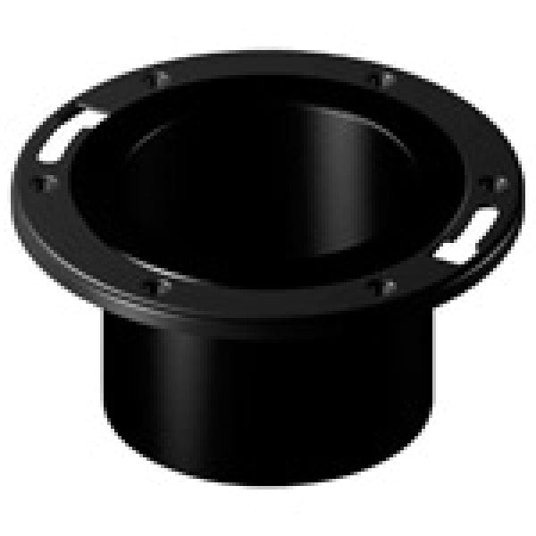 ABS Adjustable Closet Flange - Spigot (Plastic Coated Steel Flange) - 4" - Fittings N' Valves