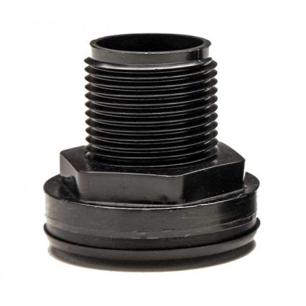 ABS Domestic Through-Wall Bulkhead - Black - Socket x FPT - 3/4"
