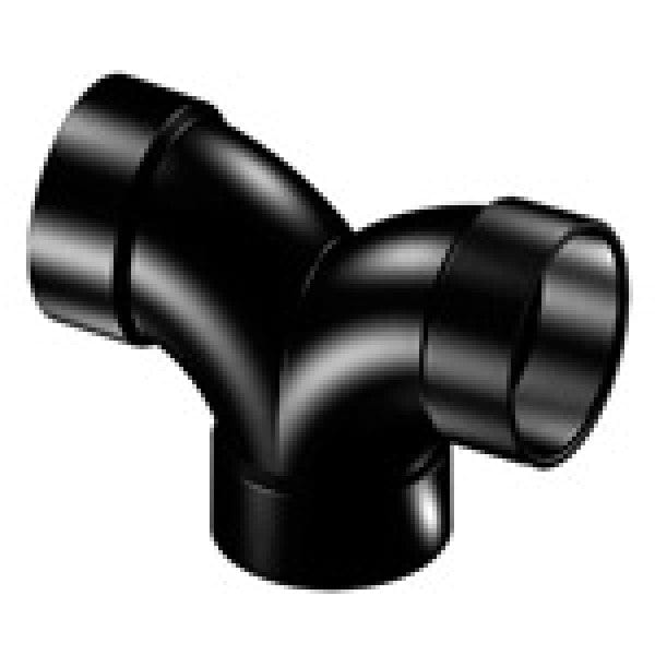 ABS Double Ell - Hub x Hub x Hub - 1-1/2" - Fittings N' Valves