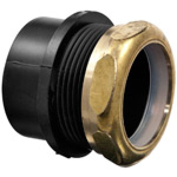 ABS Male Trap Adapter - Spigot x SJ w/Brass Nut - 1-1/2"