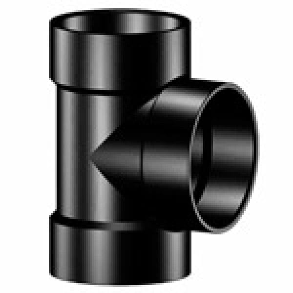 ABS Vent Tee - Hub x Hub x Hub - 3" - Fittings N' Valves